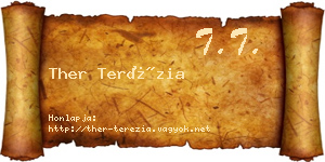 Ther Terézia névjegykártya